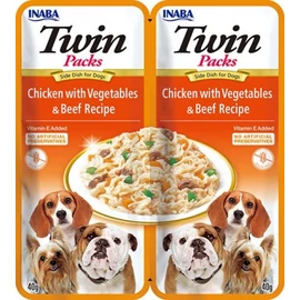 Inaba Dog Churu Twin Packs - csirke-zöldség-marha 2 x 40 g