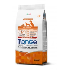 Monge All Breeds Puppy & Junior Kacsa, Rizs és Burgonya 2,5 Kg 12 kg