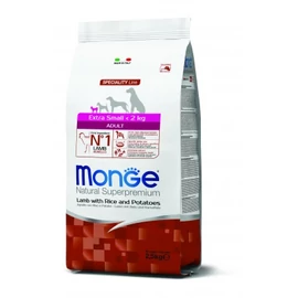 Monge Extra Small Adult Bárány, Rizs és Burgonya 2,5 Kg 12 kg