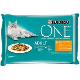 Purina ONE Adult nedves macskaeledel 4 x 85 g
