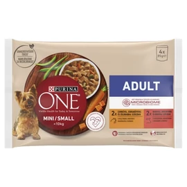 Purina ONE MINI Adult nedves kutyaeledel csirkével és marhával 4 x 85 g