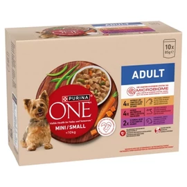 Purina ONE mini adult nedves kutyaeledel - csirkével, marhával és báránnyal 10 x 85 g