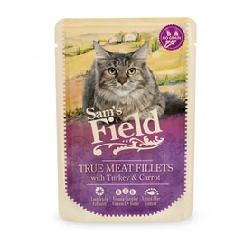 Sam's Field True Meat Fillets - Turkey & Carrot alutasakos eledel 85 g