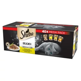 Sheba Delicacy alutasakos eledel - szárnyas válogatás 40 x 85 g