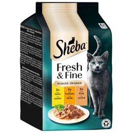 Sheba Fresh & Fine - csirke, pulyka és kacsa szószban 6 x 50 g