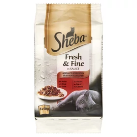 Sheba Fresh & Fine marhával és csirkével 6 x 50 g