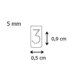 Tetováló fogó betű 5 mm 1 db