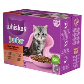Whiskas alutasak 12 pack eledel kölyök macskák részére krémes ízesítéssel 12x85 g 12 x 85 g
