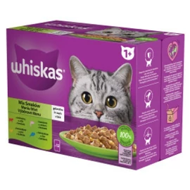 WHISKAS alutasakos 12-pack halas-húsos mix válogatás 12*85g eledel macskák részére 85 g