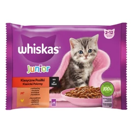 WHISKAS alutasakos 4-pack húsos JUNIOR 4*85g eledel macskák részére 85 g