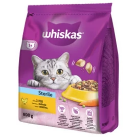 whiskas száraz macskaeledel ivartalanított macskák részére csirke ízesítéssel 800 g 1.4 kg