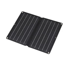 HOME MSC10W hordozható napelemes USB töltő, összecsukható, 10Watt, 2xUSB, LED töltésjelző, felakasztható, tartozék karabinerekkel