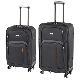 TraveLux Light IV gurulós bőrönd szett fekete