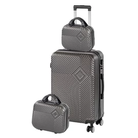 TraveLux Pro XIII gurulós bőrönd szett szürke