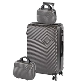 TraveLux Pro XIV gurulós bőrönd szett szürke