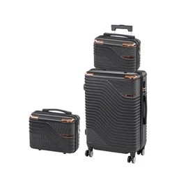TraveLux Urban XIII gurulós bőrönd szett fekete