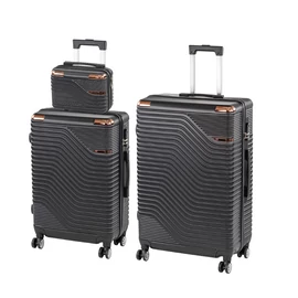 TraveLux Urban XVII gurulós bőrönd szett fekete