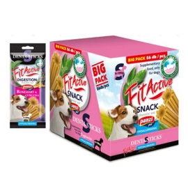 FitActive SNACK Denta-Sticks Hypoallergenic Digestion "S" - jutalomfalat (rozmaring, kurkuma) kutyák részére (14db/140g) - csak kartonra