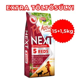 AKCIÓS Túltöltött FitActiveNEXT Hypoallergenic Adult FIVE REDS (15 + 1,5 kg)