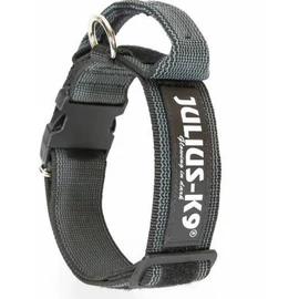 Julius K-9 Color&Gray nyakörv fogóval és cserélhető felírattal, (40mm), fekete 100HA-K-2024