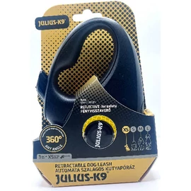 JK9 Retractable Dog Leash -  automata szalagos póráz (neon narancs) kutyák részére (XS) 3 méter