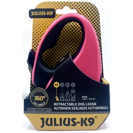 JK9 Retractable Dog Leash -  automata szalagos póráz (pink-fekete) kutyák részére (XS) 3 méter