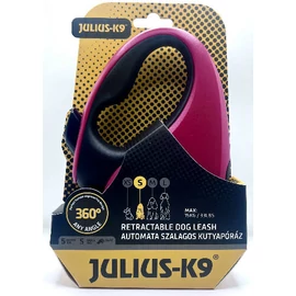 JK9 Retractable Dog Leash -  automata szalagos póráz (piros-fekete) kutyák részére (S) 5 méter