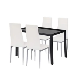 Rowan 4+1 étkező garnitúra fehér-szürke