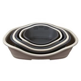 Trixie Sleeper Plastic Bed - műanyag fekhely (sötétszürke) kutyák részére (78/96cm)