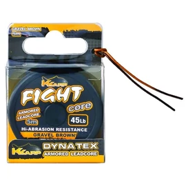 K-Karp Dyna Tex Fight Core 5 m 45 lb camou barna fonott előkezsinór
