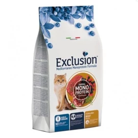Exclusion Mediterraneo Monoprotein Beef Sterilized száraz macskatáp ivartalanított macskáknak 300 g
