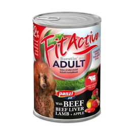 FitActive konzerv Adult - nedveseledel (marha,máj,bárány) felnőtt kutyák részére (415g)