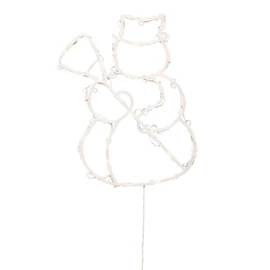 HOME KID507BWW hóember ablakdísz, 35 db melegfehér LED, időzítő, elemes, beltéri kivitel