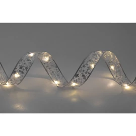 Home RLS15WH LED-es szalag mintákkal, ezüst színű szalag, 8 funkció, 150db hidegfehér LED, 15m hosszú, 5cm széles, adapteres tápellátás, beltéri kivitel