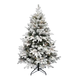 KMF8LED240 havas műfenyő LED-ekkel, 460db melegfehér LED, 8 program, 240cm magas, 144cm átmérő, 3D és 2D tűlevelek, hálózati tápellátás, beltéri kivitel