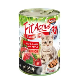 Fitactive konzerv Junior (marha,bárány,alma) konzerv - Kölyök macskák részére (415g)