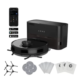AENO ARC0005S RC5S robotporszívó, 4000 Pa szívóteljesítmény, 2 in 1 portartály, 20 érzékelő és LiDAR, 4 takarítási mód, nedves és száraz tisztítás