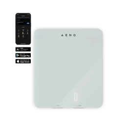 AENO AKS0001S KS1S intelligens konyhai mérleg, max. 8 kg kapacitás, LED kijelző, Bluetooth csatlakozás, edzett üvegfelület