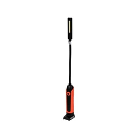 YATO 500 lm Akkumulátoros flexibilis LED lámpa – 10W COB + 4W SMD, zseblámpa funkcióval