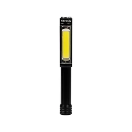 YATO 400/170 lm Elemes LED vizsgálólámpa – 3 világítási mód, mágneses rögzítés