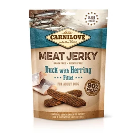 Carnilove Dog Jutalomfalat Jerky  Duck&Herring Fillet – kacsa hering filével 100g