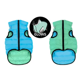 AiryVest Lumi kifordítható kutyaruha,világítós  XS 22 világos zöld-kék