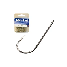 MUSTAD LONG SHANK BEAK 1/0 NICKEL 25PCS/BAG