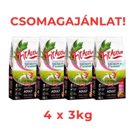 CSOMAGAJÁNLAT: FitActive PURE Hypoallergenic SALMON-ROSEHIP (lazac,csipkebogyó) - 4 x 3kg