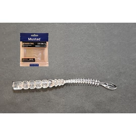 MUSTAD AJI BEAVER TAIL 2.5'' CLEAR LUMINOUS SILVER GLITTER 12DB/CSOMAG