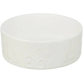 Trixie Xmas kerámia tál, 0,8l/16cm, fehér