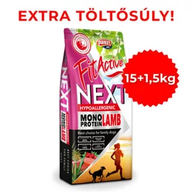 FitActiveNEXT Hypoallergenic MONO LAMB with cranberry (Bárány-vörösáfonya) - TÚLTÖLTÖTT KISZERELÉS! (15 kg+1,5 kg)