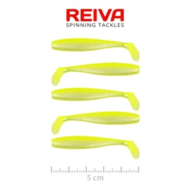 REIVA Flat Minnow Shad 5cm 5db/cs (Flash Lemonade)