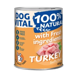 Dog Vital konzerv 100% Natural Soft Paté Turkey - pulya 400g