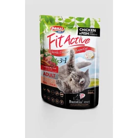 Panzi FitActive Cat 3in1 Adult (baromfi,hal) száraztáp - Felnőtt macskák részére (300g)